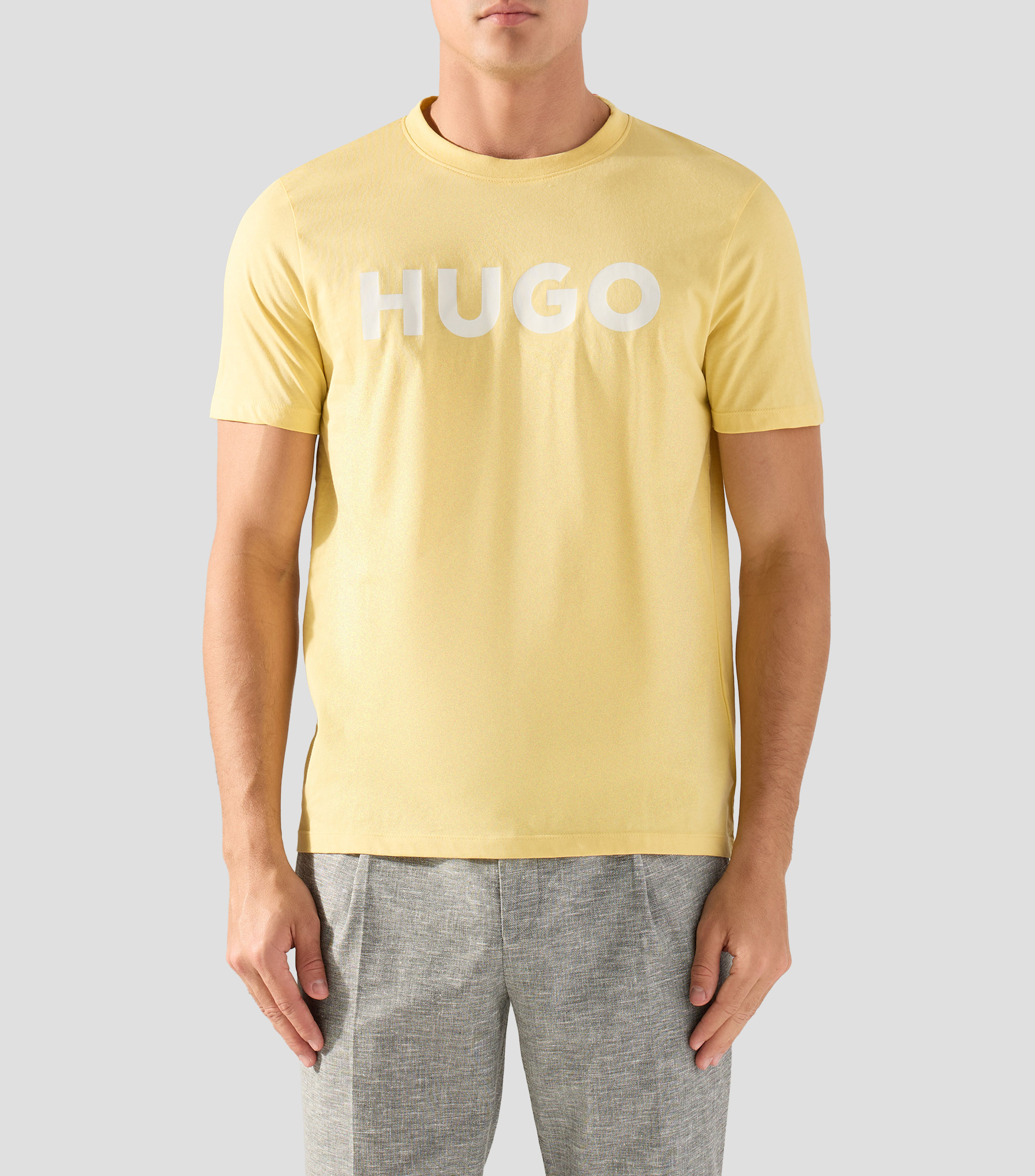 Playera de punto de algodón con logo estampado Hombre